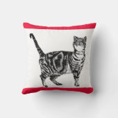 タビーキャットメリークリスマス赤キャッツクッション クッション (裏面)