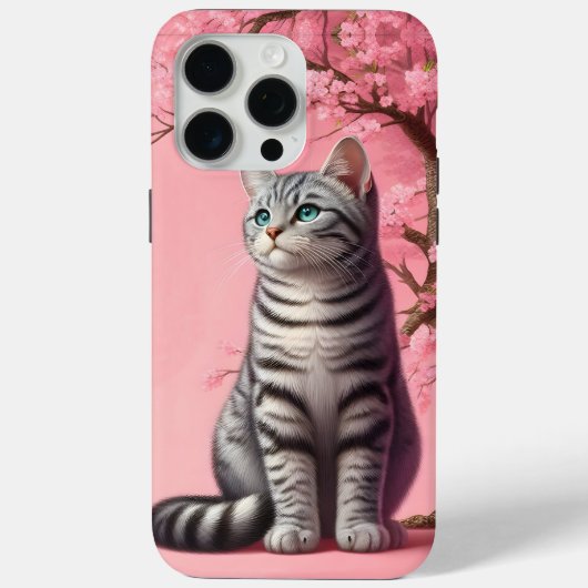 タビーキャット日本のさくらんぼフラワーキッテン Case-Mate iPhoneケース (裏面)