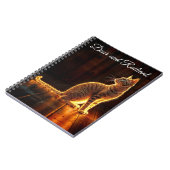 タビーキャット暖かい照明アニマル白熱［赤熱］光を放つオーラ ノートブック (左側)