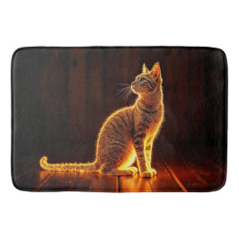 タビーキャット暖かい照明アニマル白熱［赤熱］光を放つオーラ バスマット