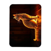 タビーキャット暖かい照明アニマル白熱［赤熱］光を放つオーラ マグネット (縦)