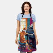 タビーキャット遊のピアノ エプロン (着用した状態)