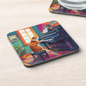 タビーキャット遊のピアノ コースター (左側)