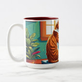 タビーキャット遊のピアノ ツートーンマグカップ (左)