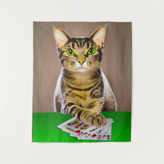 タビーキャッ遊トトランプのポーカー タペストリー (正面)