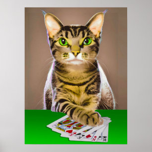 タビーキャッ遊トトランプのポーカー ポスター