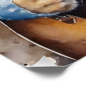 タビーストライプのキャットロックスター遊ズ・ザ・ギター ポスター (コーナー)