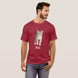 タビー子猫 テキストマロン Tシャツ
