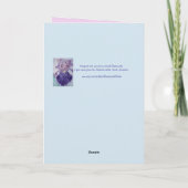 タビー猫かわいい猫ピンクスケッチ誕生日カード カード (裏面)