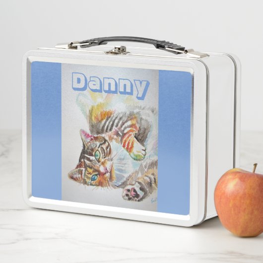 タビー猫の水彩かわいい子どもたちのお弁当 メタルランチボックス (インサイチュ)