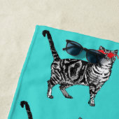 タビー猫キュートかわいらしサングラスカッコいいキッズ猫 ビーチタオル (インサイチュ)