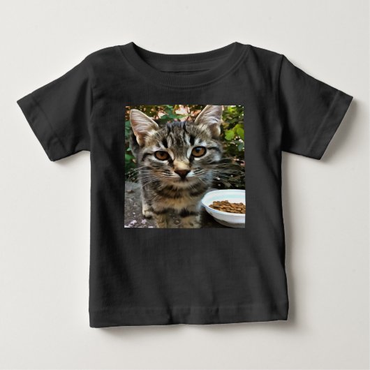 タビー猫ネコ目連絡 ベビーTシャツ (正面)
