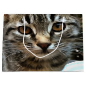 タビー猫ネコ目連絡 ラージペーパーバッグ (正面)
