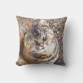 タビー猫 クッション (正面)