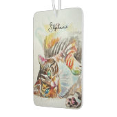 タビー猫 ペット アート 水彩 レディース財布 カーエアーフレッシュナー (左)