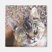 タビー猫 マグネット (正面)