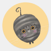 タビー猫 ラウンドシール (正面)