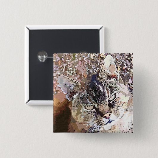 タビー猫 缶バッジ (正面&裏面)