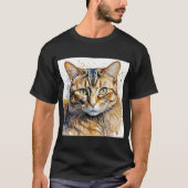 タビー猫 Tシャツ (正面)