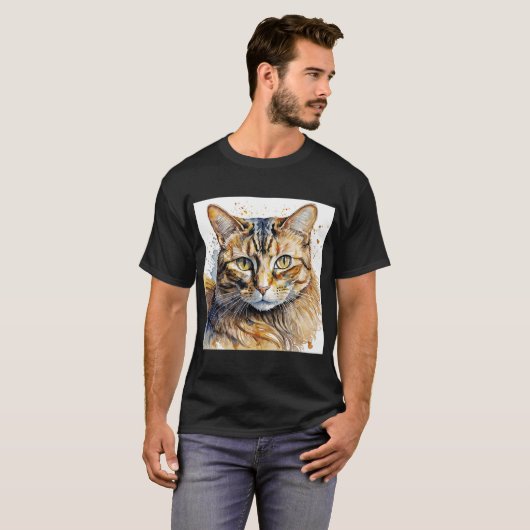 タビー猫 Tシャツ (正面フル)