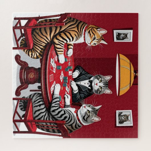 タビー遊キャッツトランプのポーカー ジグソーパズル (横)