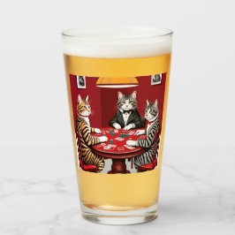 タビー遊キャッツトランプのポーカー タンブラーグラス