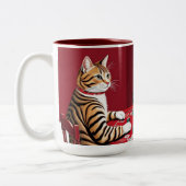 タビー遊キャッツトランプのポーカー ツートーンマグカップ (左)