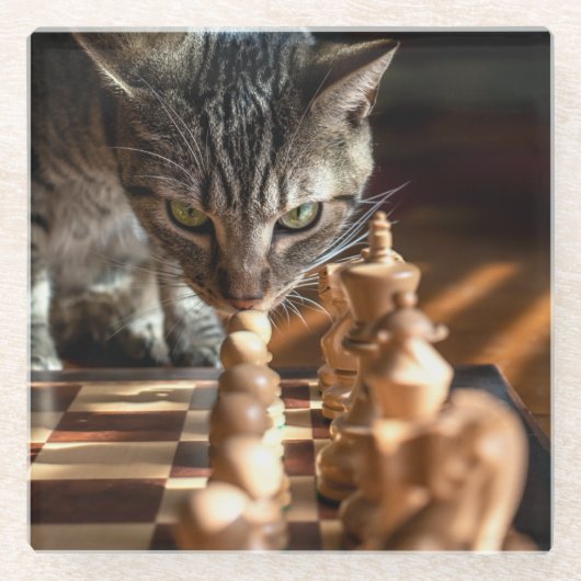 タビー遊キャツチェス ガラスコースター (正面)