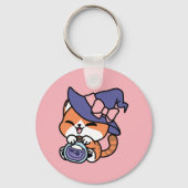 タビー魔女の魔法薬 – かわいいハロウィンの猫デザイン キーホルダー (裏面)