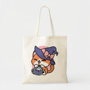 タビー魔女の魔法薬 – かわいいハロウィンの猫デザイン トートバッグ