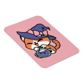 タビー魔女の魔法薬 - かわいいハロウィンの猫デザイン マグネット (右側)