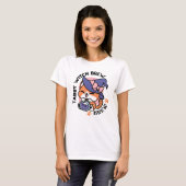 タビー魔女の魔法薬 - かわいいハロウィンの猫デザイン Tシャツ (正面フル)