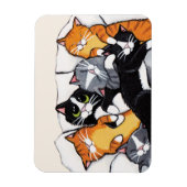 タビー·キャットとタキシード·キャット·スリーバー マグネット (縦)