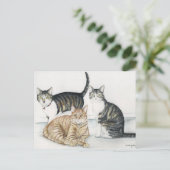 タビー、タイガー、ミニオリジナルアートポストカード ポストカード (スタンド正面)