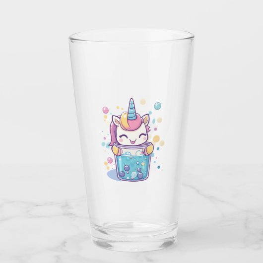 タピオカティーユニコーン (1) タンブラーグラス (正面)