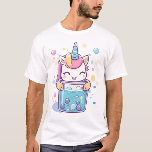 タピオカティーユニコーン (1) Tシャツ (正面)