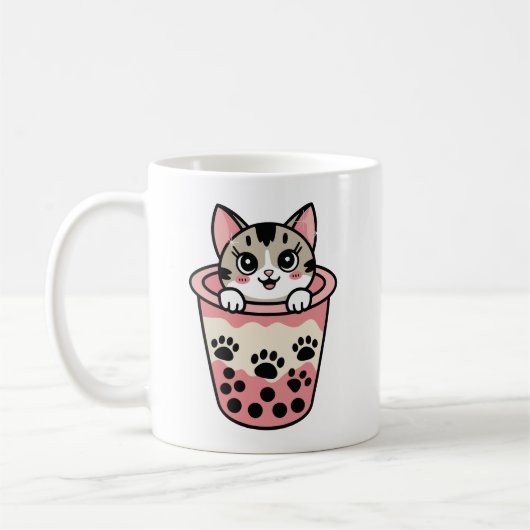 タピオカティー猫 コーヒーマグカップ (左)