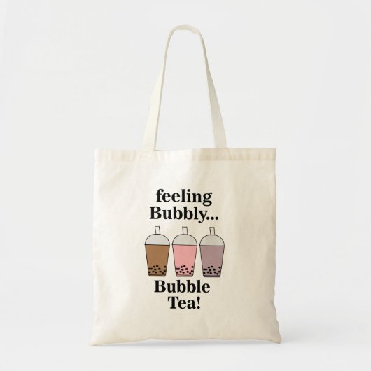 タピオカドリンクが面白い トートバッグ (正面)