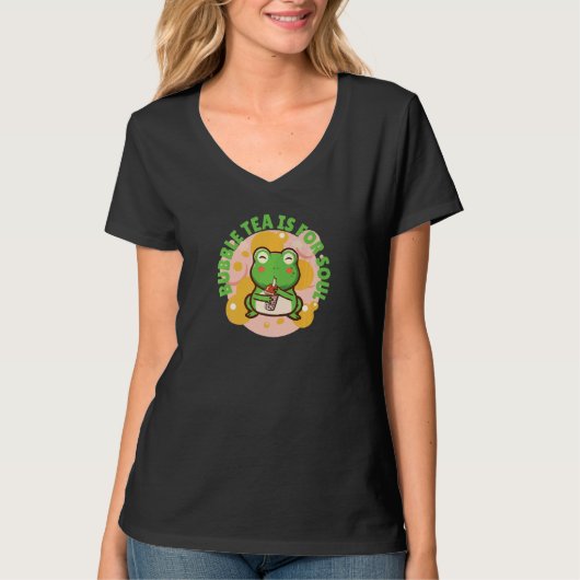 タピオカドリンクの泡は魂のためのもの コスチューム Tシャツ (正面)