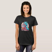 タピカケがタピオカティーを楽しむ Tシャツ (正面フル)