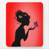 タピスデソーリスラフェムパピヨンルージュ マウスパッド (正面)