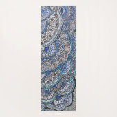 タピス・ド・ヨガモチーフ曼荼羅ブルー ヨガマット (裏面)