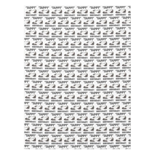 タピーハッピーバースデーデイタップダンスタップダンスシューズ テーブルクロス (正面)