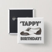 タピーハッピーバースデーデイタップダンスタップダンスシューズ 缶バッジ (正面&裏面)