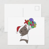 タピールクリスマスタピアーズ冬の動物 ポストカード (正面/裏面)