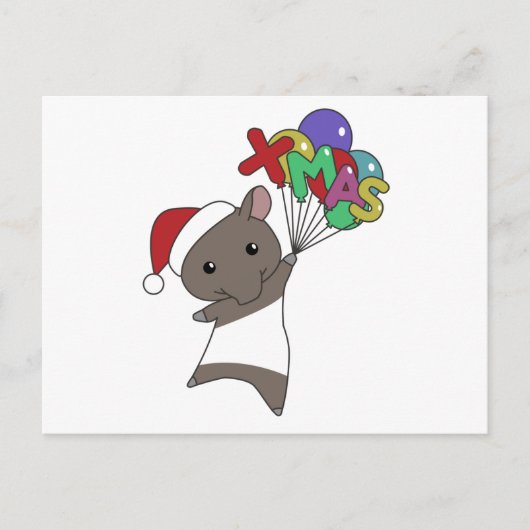 タピールクリスマスタピアーズ冬の動物 ポストカード (正面)