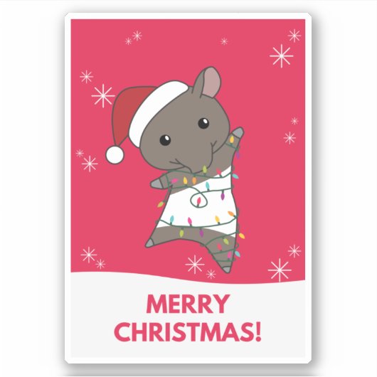 タピールクリスマステパイア冬の動物シール シール (正面)