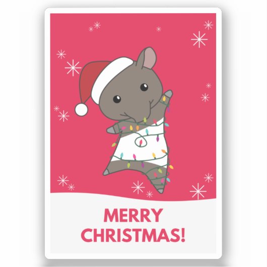 タピールクリスマステパイア冬の動物シール シール (正面)