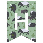 タピールファミリーディナーinグリーン バンティングフラッグ (第2の旗)