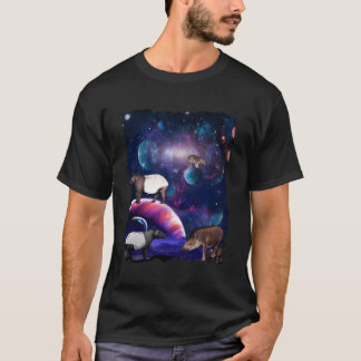 タピールユニバース銀河系スターズムーン宇宙ワイルドタピアーズ Tシャツ